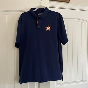 Men’s Blue Houston Astros Polo- Size Large